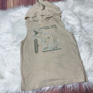 Garanimals Youth Boy Size 6 Tan Tank Top With Graphic Dinosaur Design